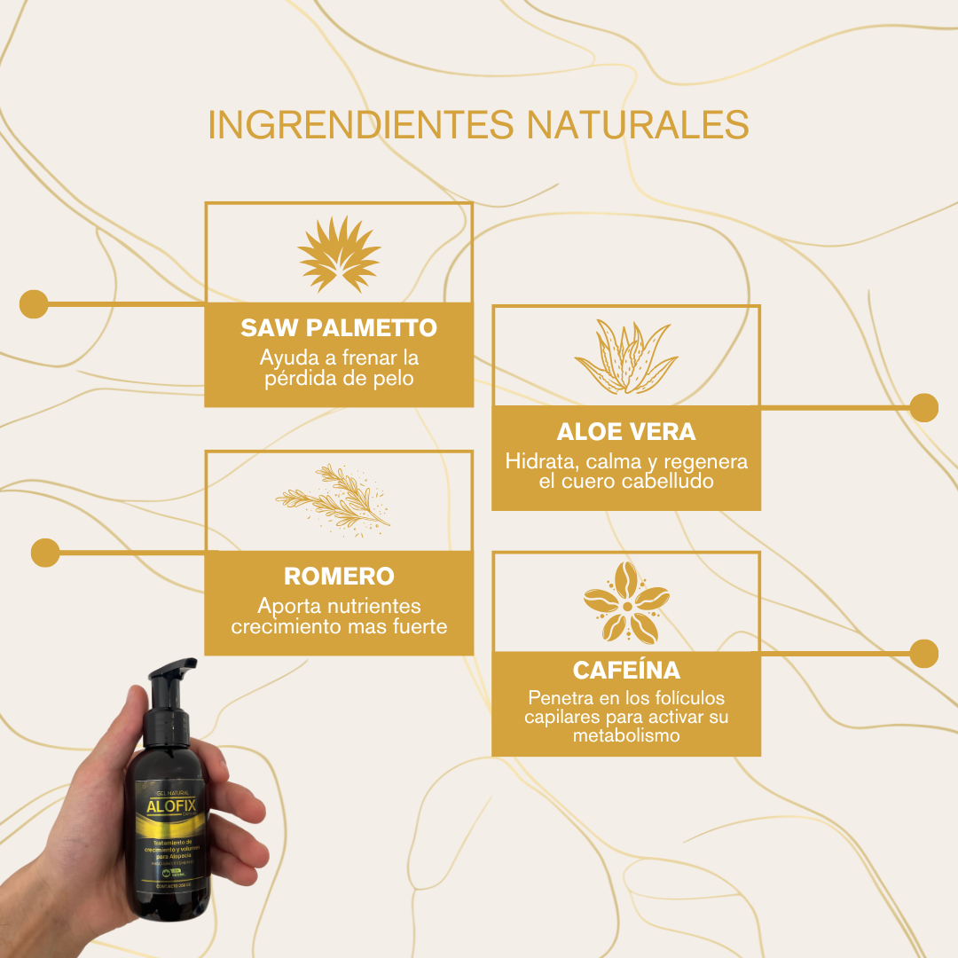 Gel de Volumen y Crecimiento Capilar 🧴- 125ml ALOFIX