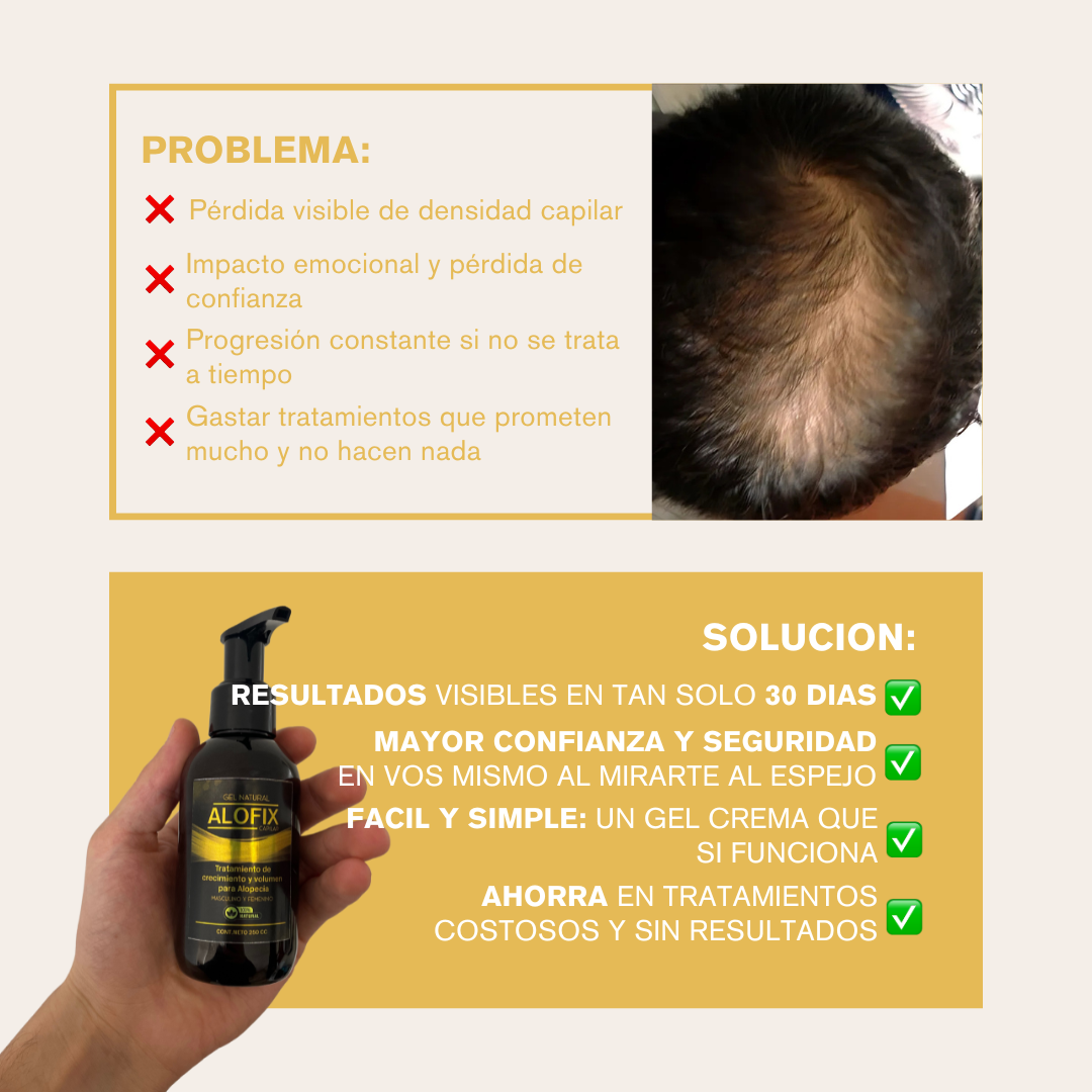 Gel de Volumen y Crecimiento Capilar 🧴- 125ml ALOFIX